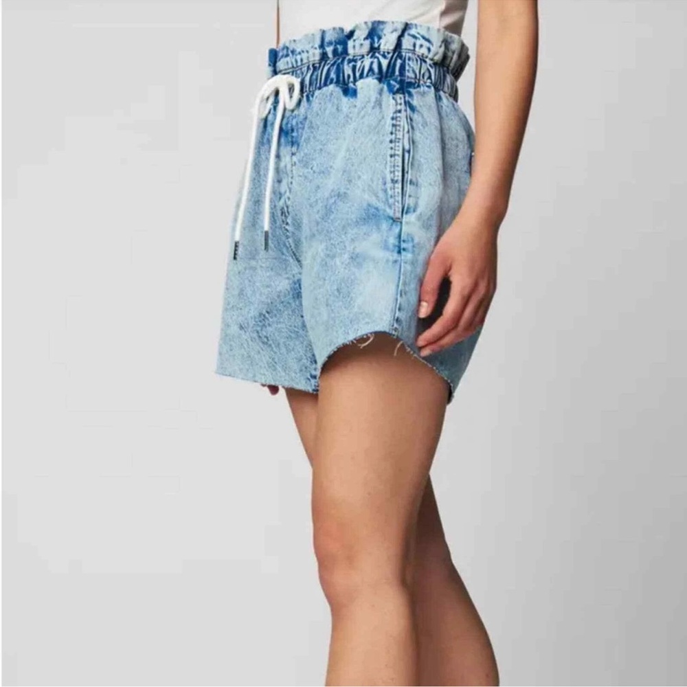 NWT Blank NYC Denim Acid Wash Paper Bag Shorts - Picture 11 of 12